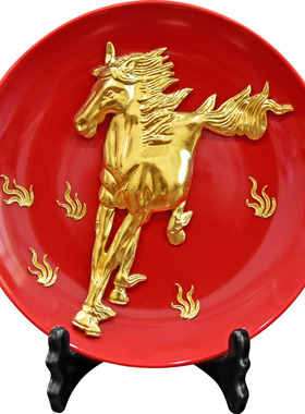 2026金箔马年吉祥物马到成功摆件