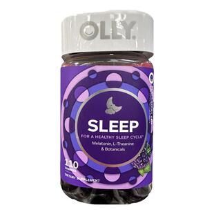 美国直邮 OLLY睡眠软糖助眠安瓶松果体成人学生3mg褪黑素110粒