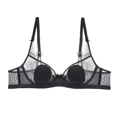 梧桐花开HN65217有钢圈内衣超薄兔耳杯BC杯大胸显小聚拢上托文胸