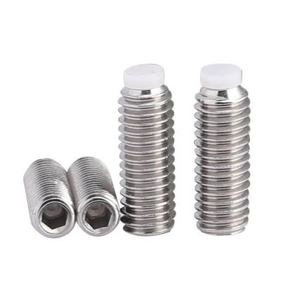 304不锈钢POM塑料柱塞波珠尼龙顶丝胶头机米缓冲螺丝钉柱头螺丝钉