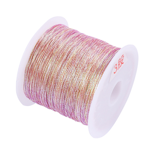 幻彩彩色股线3股线手工编织金线绳手链编织手绳五彩线diy材料配饰