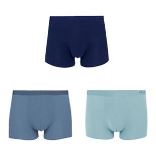 【大码3条装】爱慕先生高弹80支莫代尔抗菌男士内裤平角裤秋冬