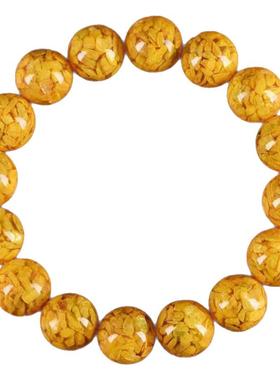 天然雄黄晶体朱砂手链女款本命年转运珠手串男款高含量紫金砂保真