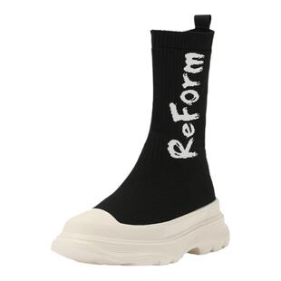 星期六休闲袜靴女冬季新款厚底中筒ins风瘦瘦靴女SS24116767