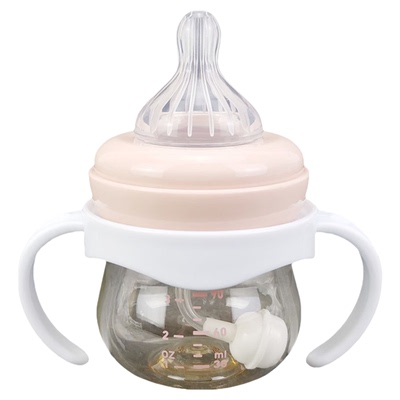 一瓶三用宝宝多功能可爱迷你小奶瓶PPSU耐高温120ml学习喝水防呛