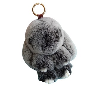 正版装死兔挂饰皮草饰品獭兔毛可爱毛绒兔玩具萌萌兔包挂件钥匙扣