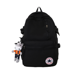 高级感简约百搭大学生双肩包男日系ins男大容量书包初高中生背包