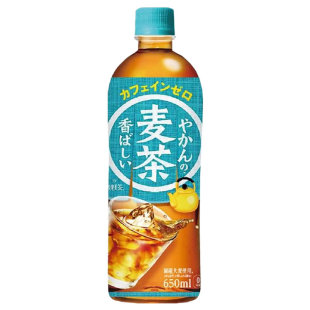 日本进口可口可乐麦茶爽健美茶浓香水壶大麦茶650ml*4瓶 健康茶饮