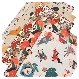 龙年新年圣诞主题风布加密棉麻桌布布艺餐桌布茶几布装饰氛围布料