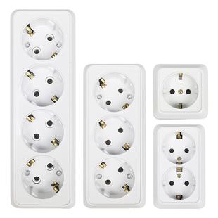 欧标明装插座工业配套插座16A 250V墙壁插座韩国插座全铜二三四位