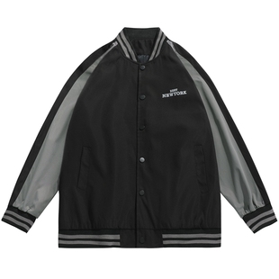 男士加绒棒球服男冬季男装上衣2025新款男生休闲外套加厚衣服夹克