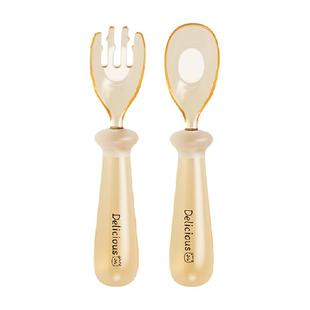 ELLABAILY婴儿ppsu元宝勺子儿童宝宝自主进食学吃饭专用辅食叉勺