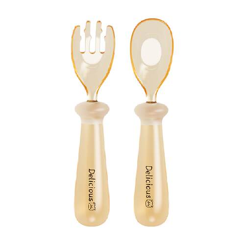 ELLABAILY婴儿ppsu元宝勺子儿童宝宝自主进食学吃饭专用辅食叉勺