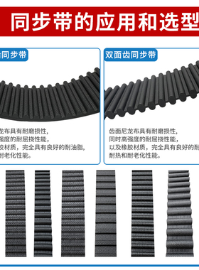 橡胶同步带HTD1568-14M 1610-14M 1624-14M 1638-14M齿形传动皮带
