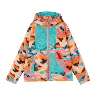 女童摇粒绒外套秋冬款儿童洋气夹克2024新款大童羊羔绒上衣童装