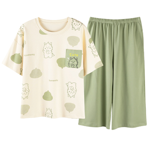 纯棉睡衣女款春秋2025新款女士100全棉长袖长裤家居服套装可外穿