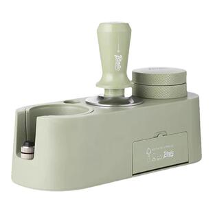 bincoo抹茶绿咖啡压粉器布粉器压粉底座三件套装压粉锤咖啡机配件