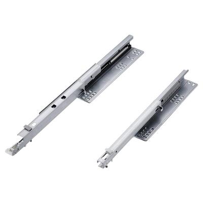 二节隐藏阻尼导轨托底缓冲抽屉滑轨半拉出滑道自吸暗藏轨道8寸200