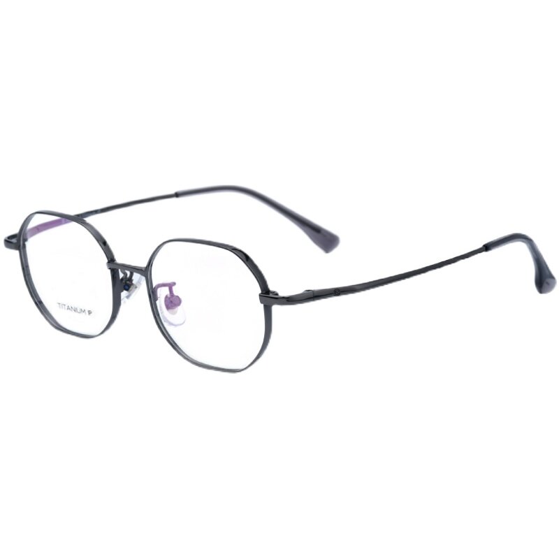高度数专用宽边纯钛近视眼镜小脸