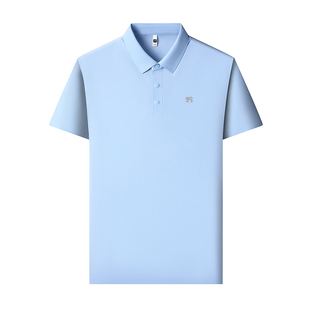 奥特莱斯KL2026新款纯色冰丝短袖t恤翻领薄款户外运动速干上衣男