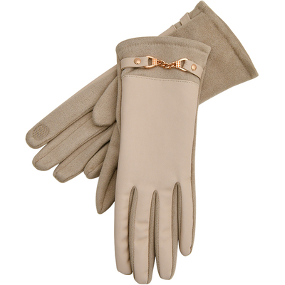 手套女冬季保暖可触屏皮手套