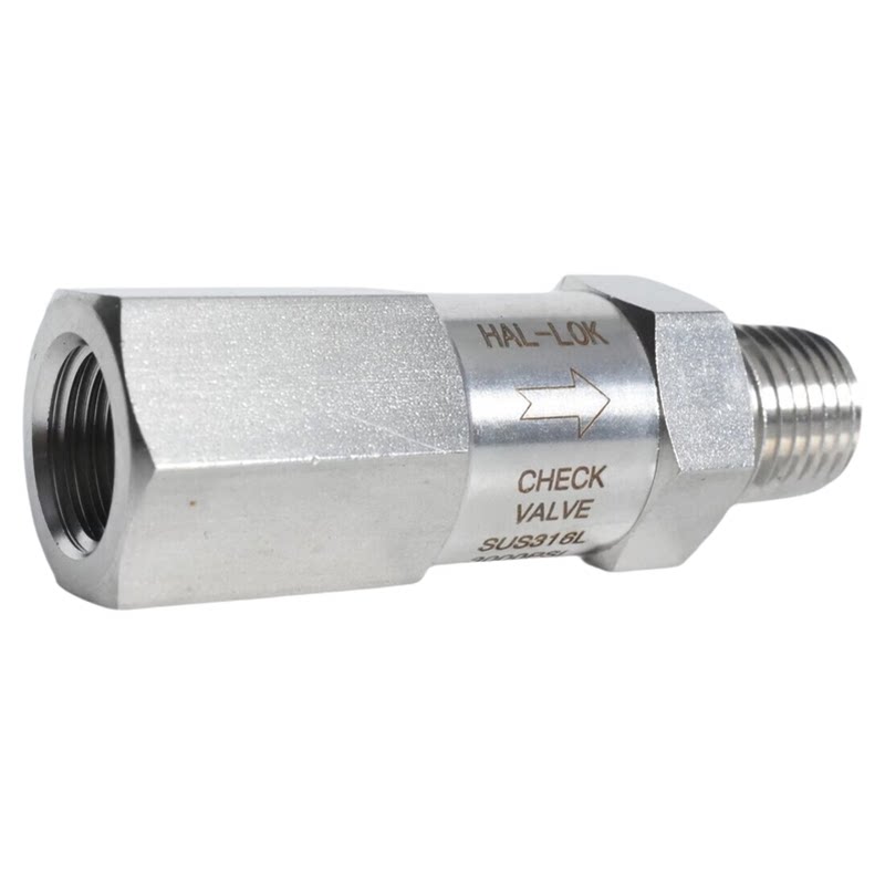 上海浩流HAL-LOK 316L不锈钢 NPT/G/ZG内外丝单向阀止逆高纯气路