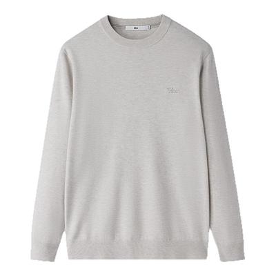 海澜之家黑色含羊毛可机洗羊毛衫