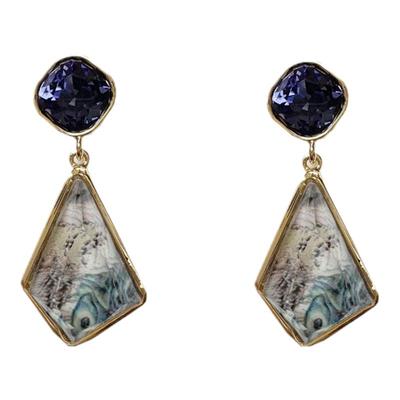 复古宫廷法式宝石耳环