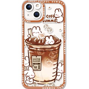 三川志适用于苹果15plus手机壳iPhone16promax夏日饮品17小米14华为p70卡通款mate60可爱13美式咖啡保护套scz