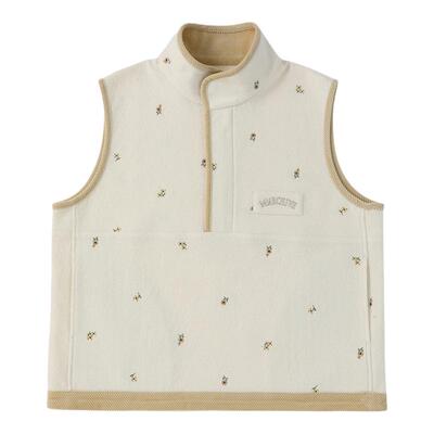 蕾虎2025秋季新款落雪刺绣马甲