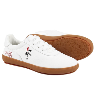 新品红棉太极鞋牛筋底透气中国风帆布鞋女武术练功表演训练太极拳