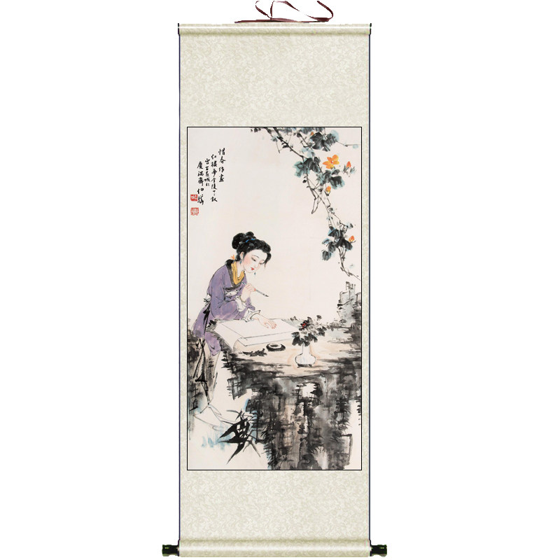 传说嫦娥奔月中秋礼品美人图国画