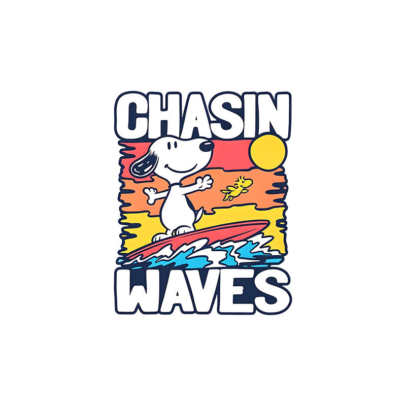卡通CHASINWAVES字母车贴