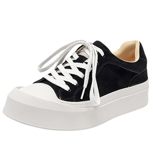 2026新款男鞋夏透气休闲鞋韩版百搭厚底翻毛潮鞋时尚潮流低帮板鞋