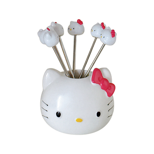 可爱卡通水果叉不锈钢水果签收纳罐2025新款高颜值水果甜品点心叉