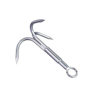 打捞钩锚钩水草勾飞虎爪三角勾实心清理水草野钓鱼锚钩刀不锈钢