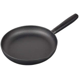 出口日本铸铁煎锅22/26cm加厚平底锅无涂层不粘锅燃气电磁炉家用