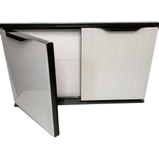 带框橱柜门定制免打孔钢化玻璃晶钢门合页门定做外框自装灶台门板