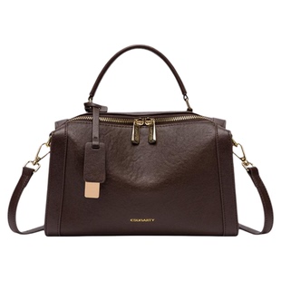 真皮手提包包女2025新款秋冬高级感通勤斜挎包植鞣皮波士顿枕头包