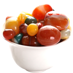 南京雨花石原石天然鹅卵石头鱼缸彩色五彩花盆铺面彩石子小玛瑙粒