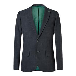 【抗菌】G2000男装 商场同款春秋舒适弹性格纹职业正装西服外套