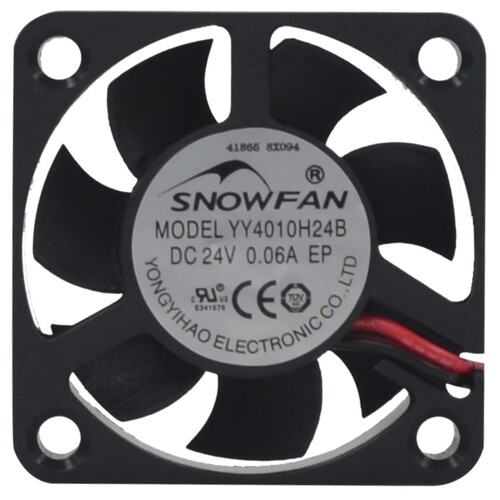 SNOWFAN 4CM散热风扇4010直流24V小型工业散热风机YY4010H24S/B