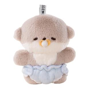 电电动物园水獭毛绒挂件周边可爱干饭口水獭奶瓶哭哭獭奶嘴困觉獭