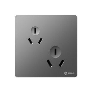 国际电工六孔插座86型10A6孔插双三孔16A暗装墙壁空调热水器面板