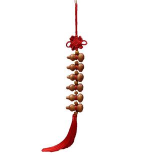 桃木葫芦挂件门口窗户装饰解决门对门实心汽车桃木葫芦五帝钱挂件