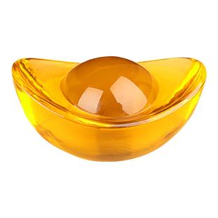 水晶元宝摆件黄淄博琉璃金元宝七星阵家居玄关装饰工艺品开业礼品