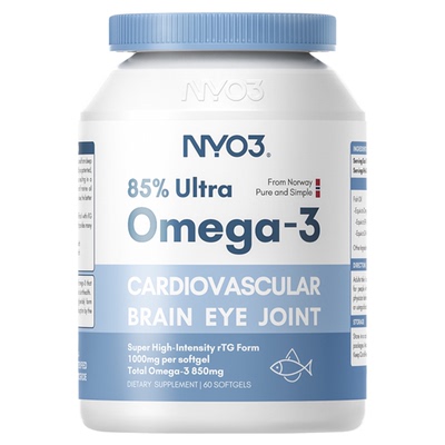 【粉丝专属】NYO3挪威深海鱼油软胶囊中老年85%高含量鱼油omega3