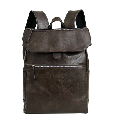 女款PU软皮大容量百搭双肩包