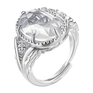 Songette「符号系列」凯尔特结·原创设计天然白水晶天使翅膀戒指