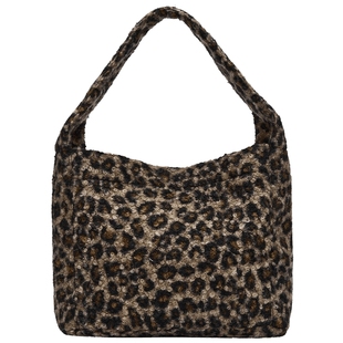 热风女士包包2025年冬季新款简约毛圈单肩包毛绒通勤大容量单肩包